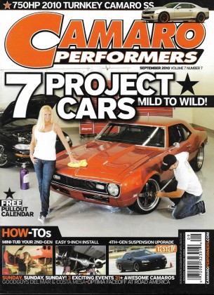 CAMARO PERFORMERS 2010 SEPT - PULLOUT CALENDAR, 7 PROJ CARS,9-INCH INST, '10 SS